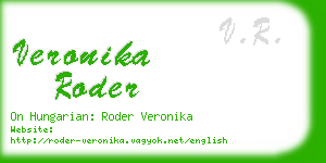 veronika roder business card